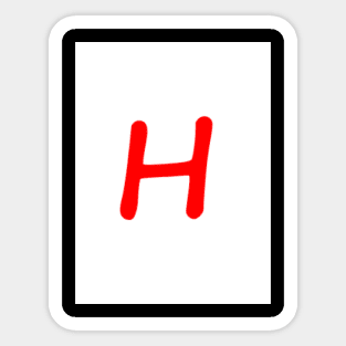 Letter H Sticker